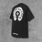 Faded Horseshoe Logo Black T-Shirt™