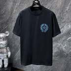 Blue Horse Shoe Logo Black T-Shirt™