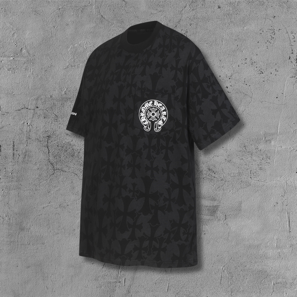 Monogram Cross Print Black T-Shirt™