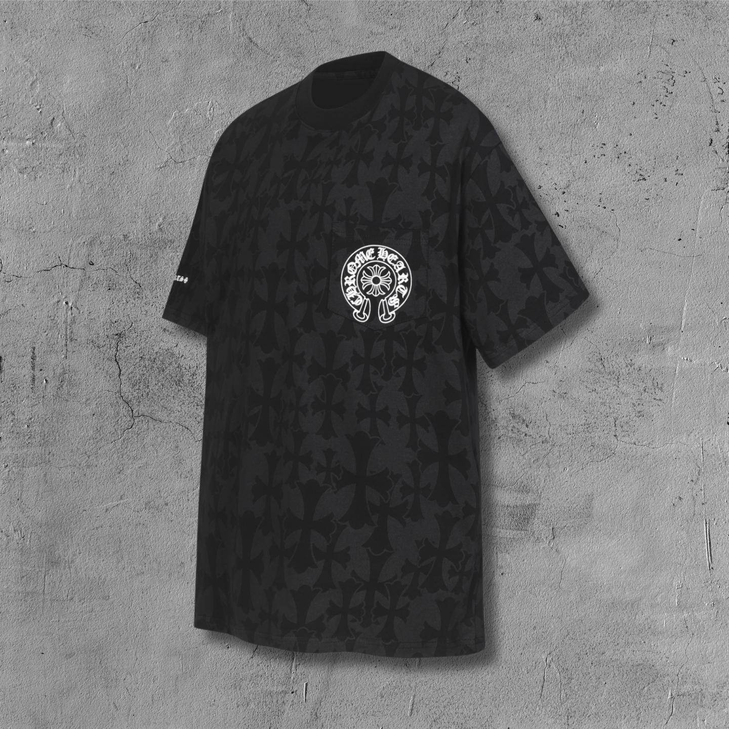Monogram Cross Print Black T-Shirt™