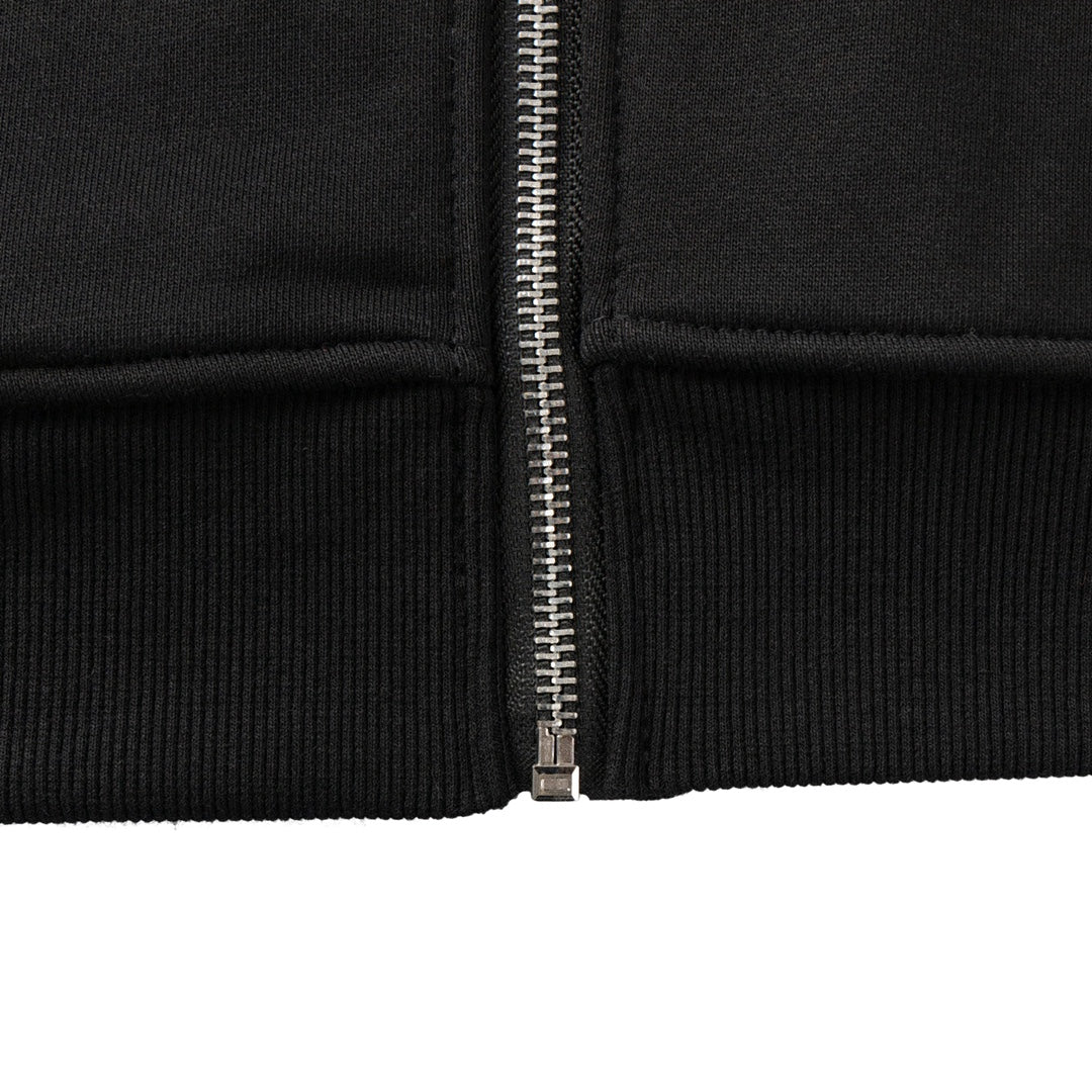 Multicross Typography Logo Black Full Zip Hoodie™
