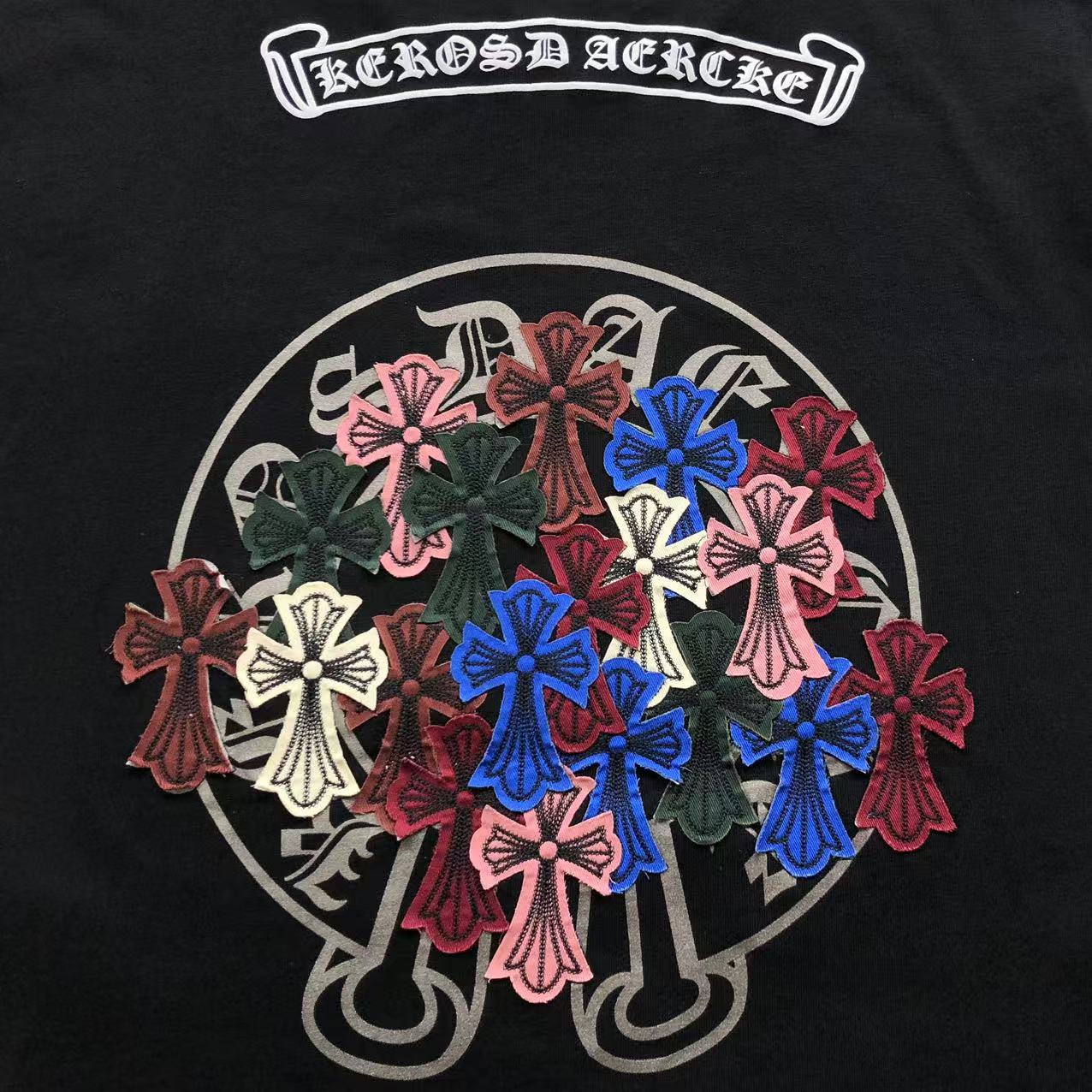 Multicolor Leather Cross Patch T-Shirt™