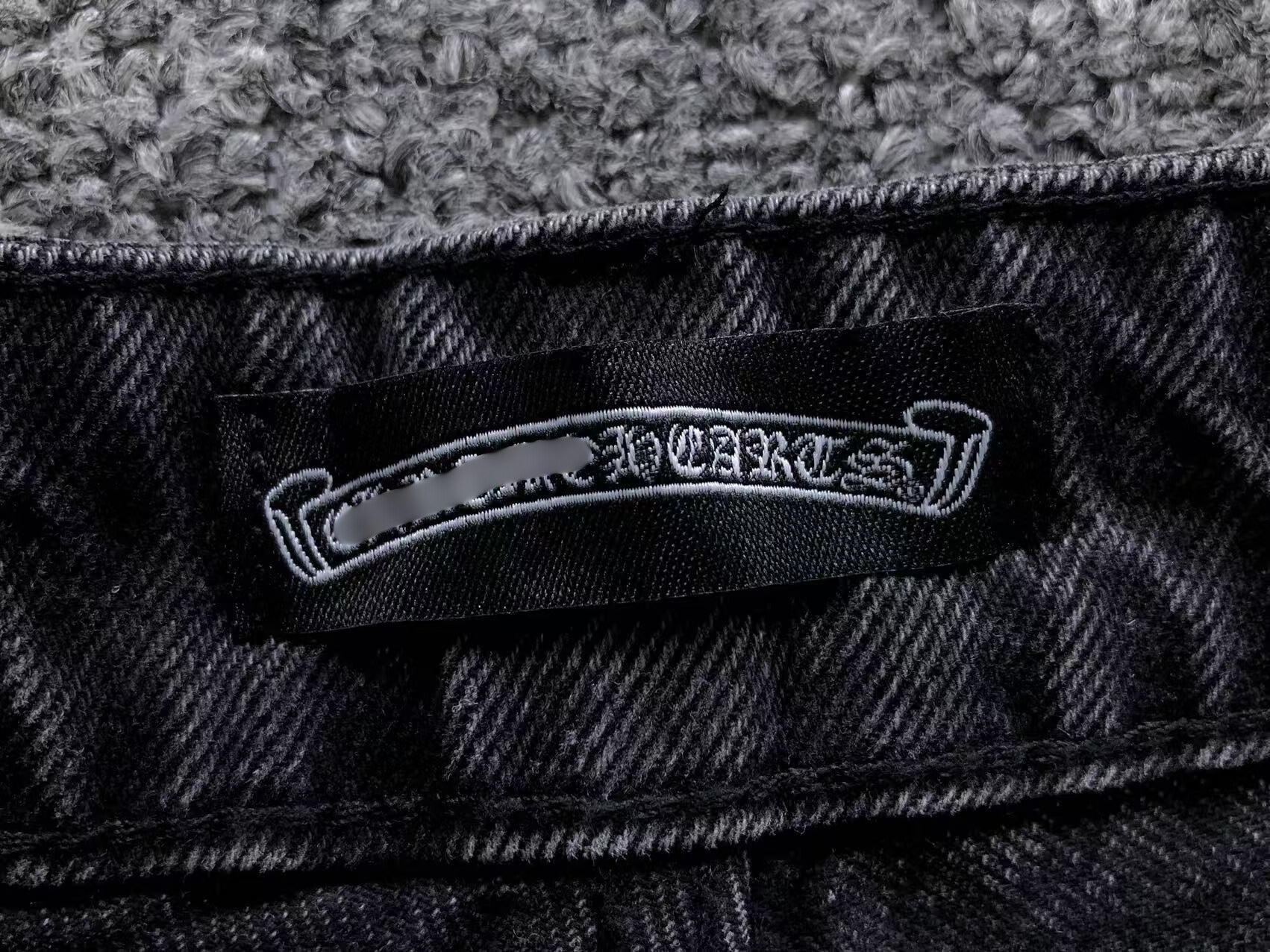 Blue & Yellow Cross Patch Black Jeans™