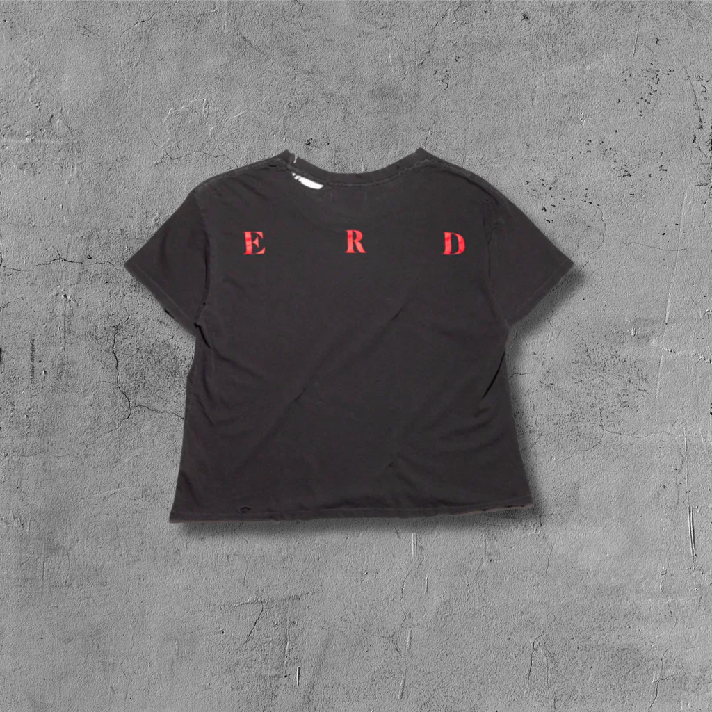 ER* Red Sade Graphic Washed Black T-Shirt™