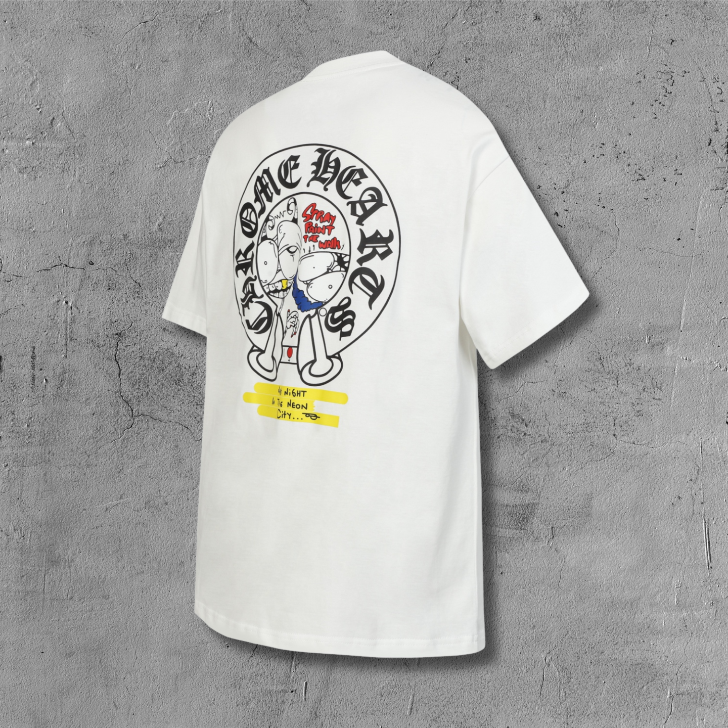 Neon Spray Paint Character White T-Shirt™