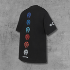 Vertical Multicolor Horseshoe Black T-Shirt™