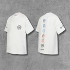 Vertical Multicolor Horseshoe White T-Shirt™