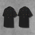Multicolor Mini Cross Scatter Black T-Shirt™