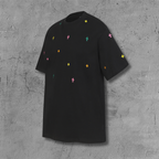 Multicolor Mini Cross Scatter Black T-Shirt™