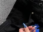 White & Blue Cross Patch Black Carpenter Pants™