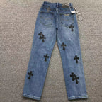 Black Cross Patch Denim Jeans™