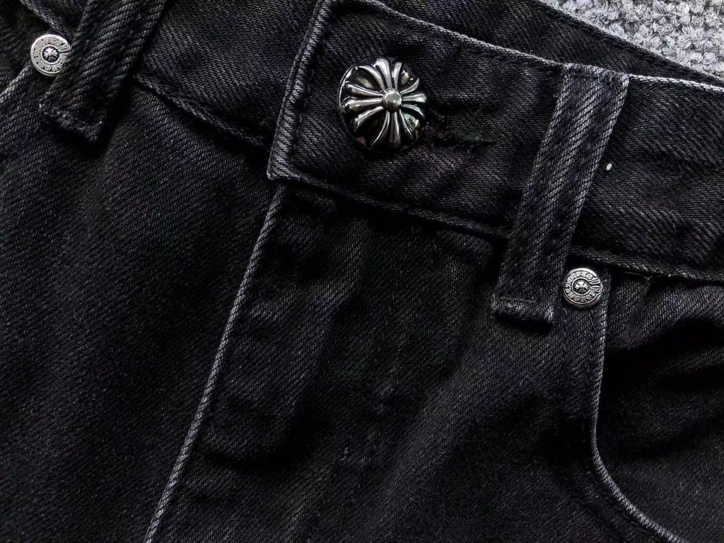 Pink Cross Patch Black Denim Jeans™