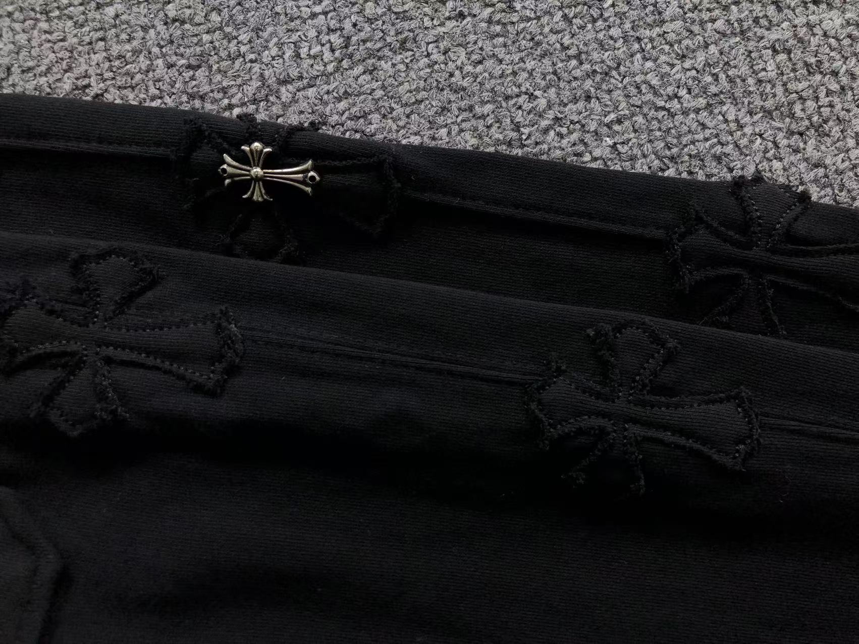 Black Cross Baggy Black Sweatpants™