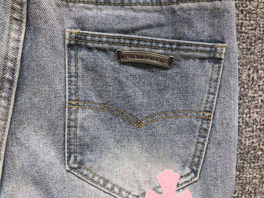 Pink Cross Patch Light Denim Jeans™