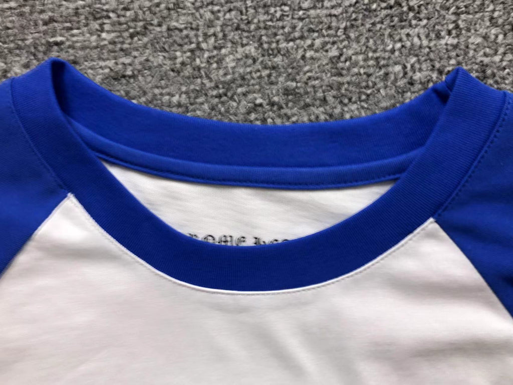Blue Sleeve Horse Shoe Logo White Longsleeve™