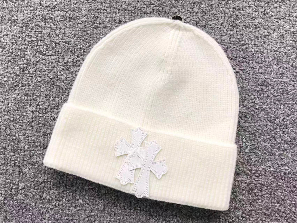 Double Leather Cross Wool Beanie™