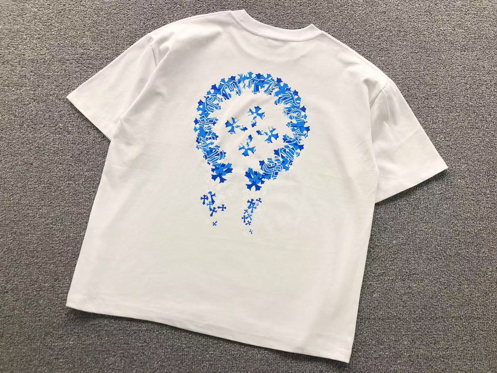 Blue Stacked Crosses Horseshoe Logo T-Shirt™