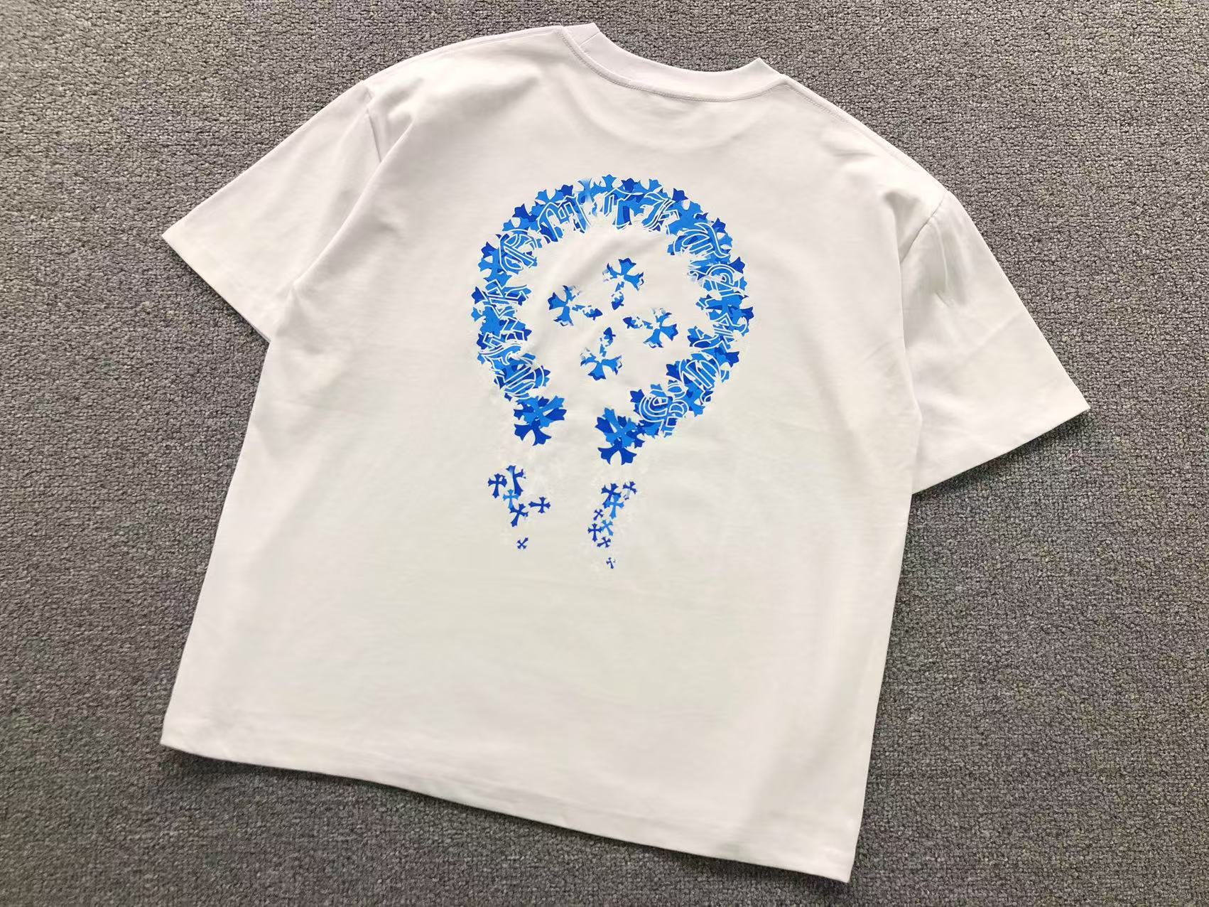 Blue Stacked Crosses Horseshoe Logo T-Shirt™