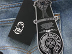 Stacked Black Cross Patch Baggy Denim Jeans™