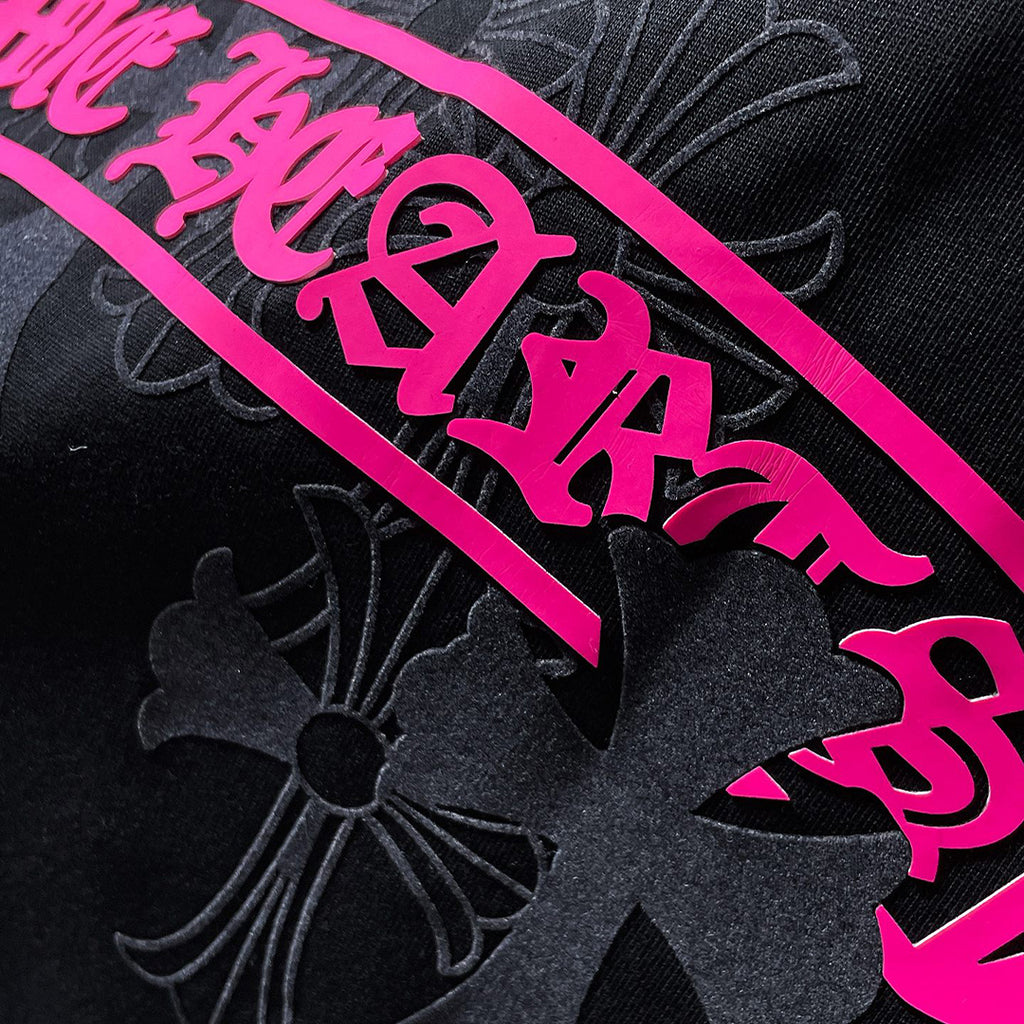 Pink Banner Logo Black T-Shirt™