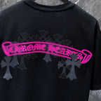 Pink Banner Logo Black T-Shirt™