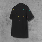 Multicolor Mini Cross Scatter Black T-Shirt™