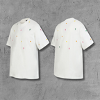 Multicolor Mini Cross Scatter White T-Shirt™