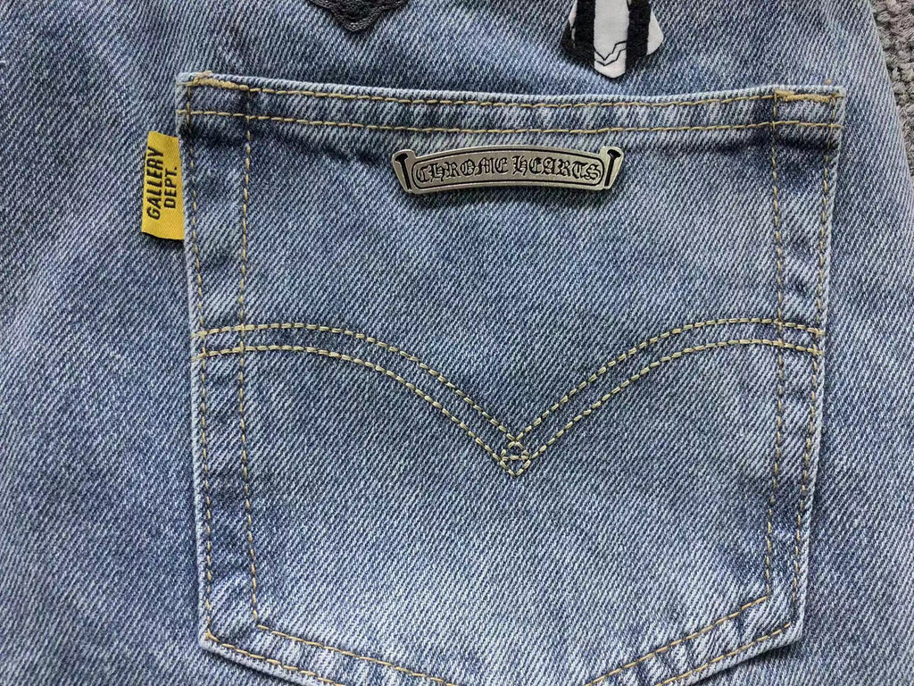 Black & Zebra Cross Patch Denim Jeans™