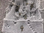 Safety Pin Torn Knit Beanie™