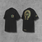 Camo Horseshoe Cross Pocket Black T-Shirt™