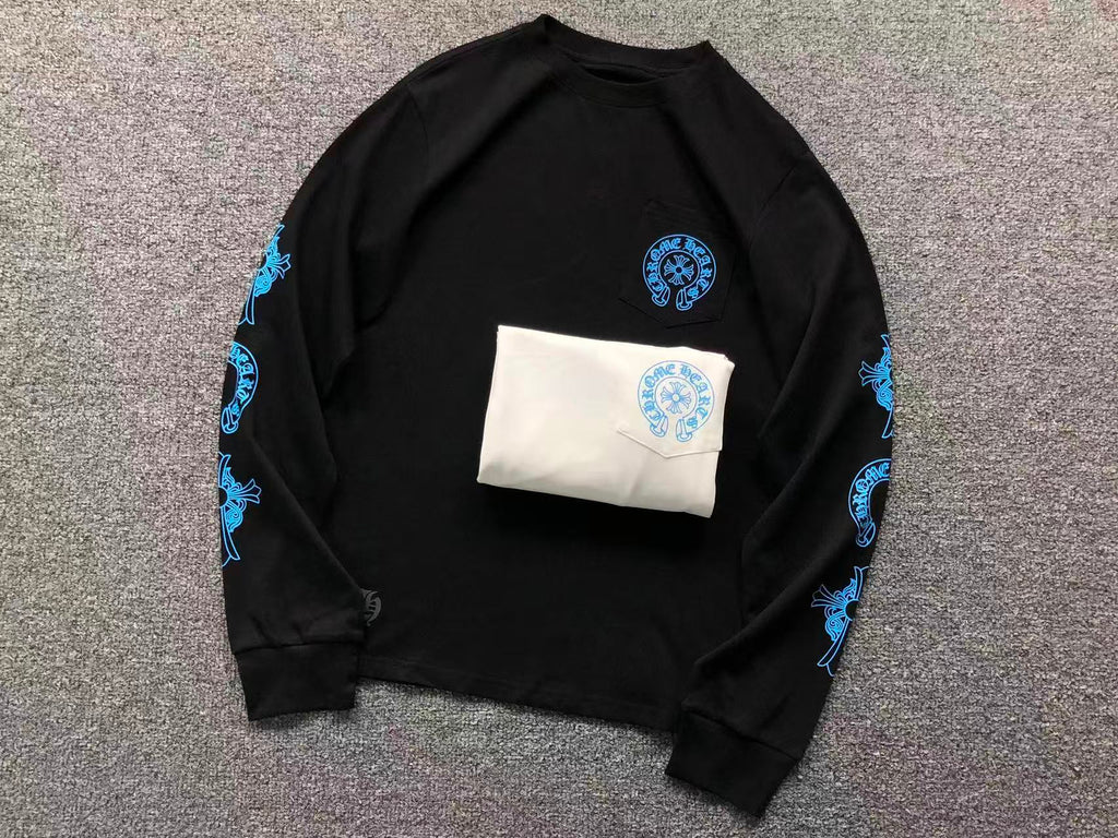 Blue Triple Cross White/Black Long Sleeve™