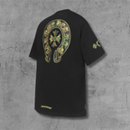 Camo Horseshoe Cross Pocket Black T-Shirt™