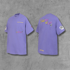 Script Graphic Pocket Purple T-Shirt™
