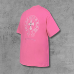 Embroidered Logo Metal Cross Pink T-Shirt™