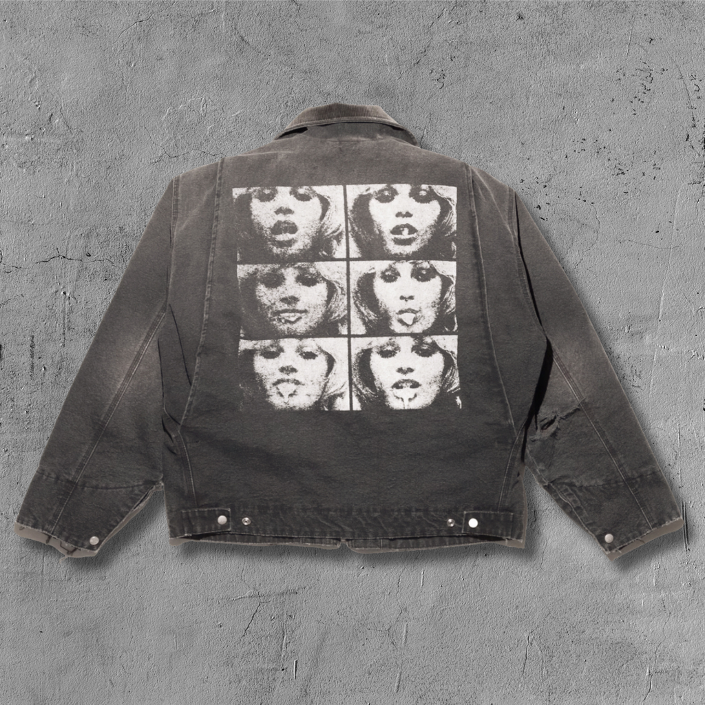 ER* Distressed Black Collar Gray Work Jacket™