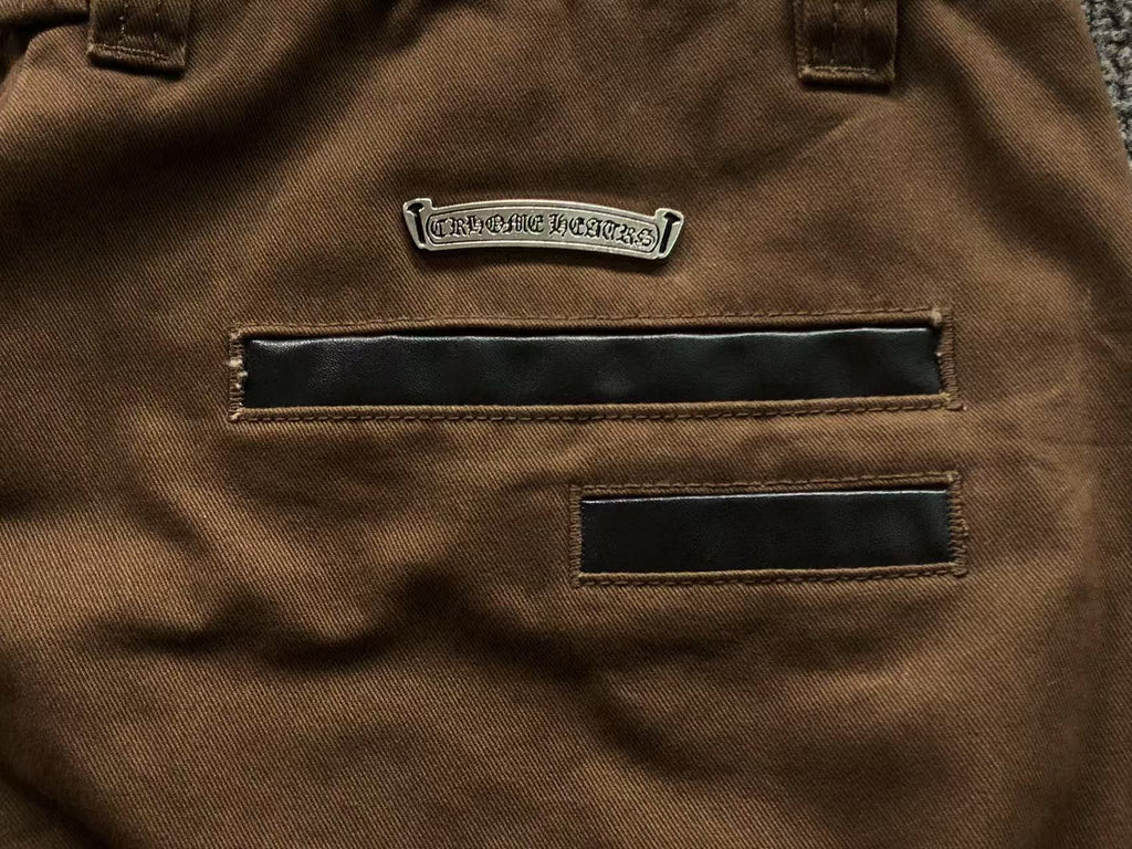 Black & Leopard Cross Patch Brown Denim Jeans