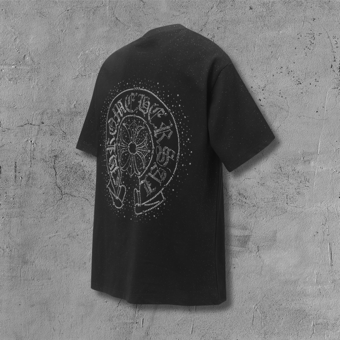 Crystal Studded Horseshoe Black T-Shirt™