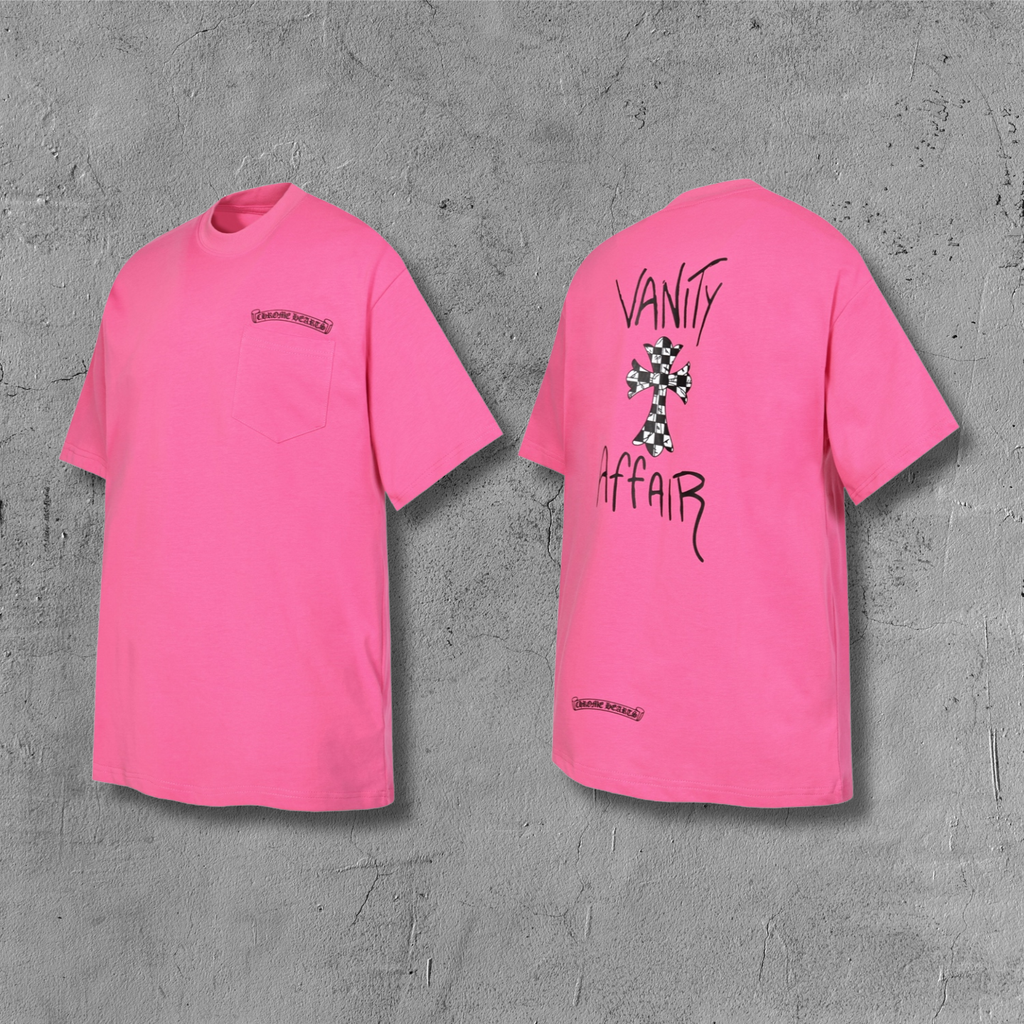 Checker Cross Vanity Affair Pink T-Shirt™