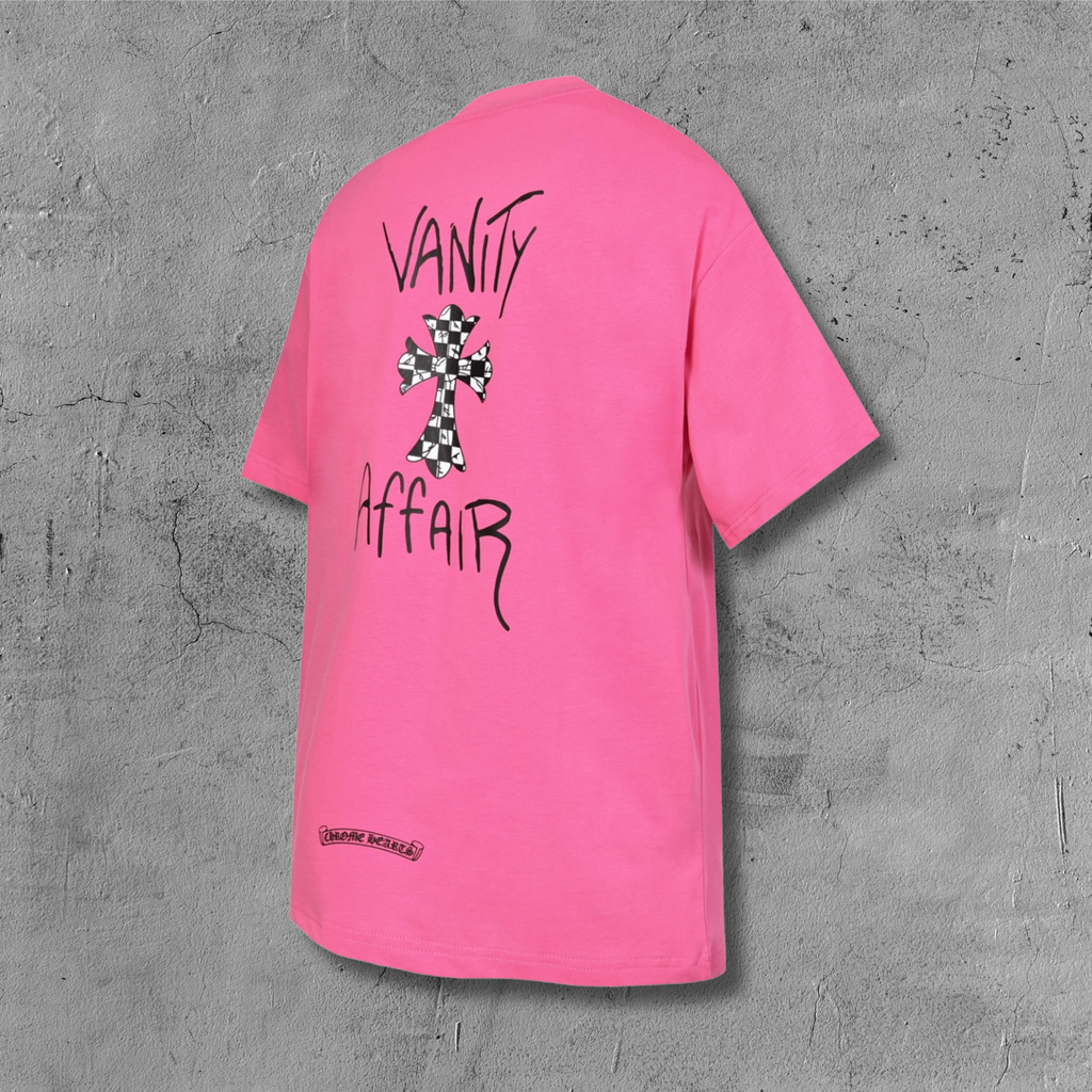Checker Cross Vanity Affair Pink T-Shirt™