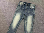 Faded Wash Cross Print Slim Fit Jeans™
