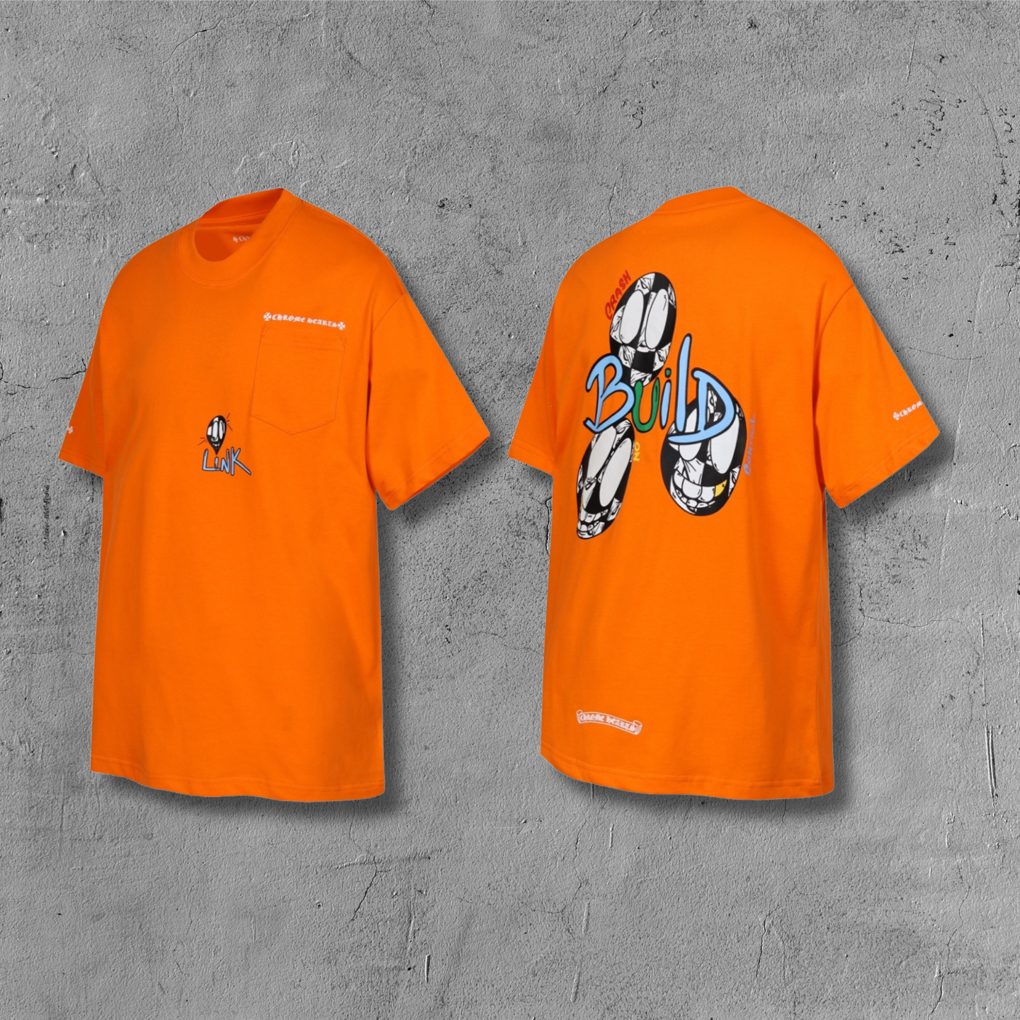Link Build Graphic Orange T-Shirt™