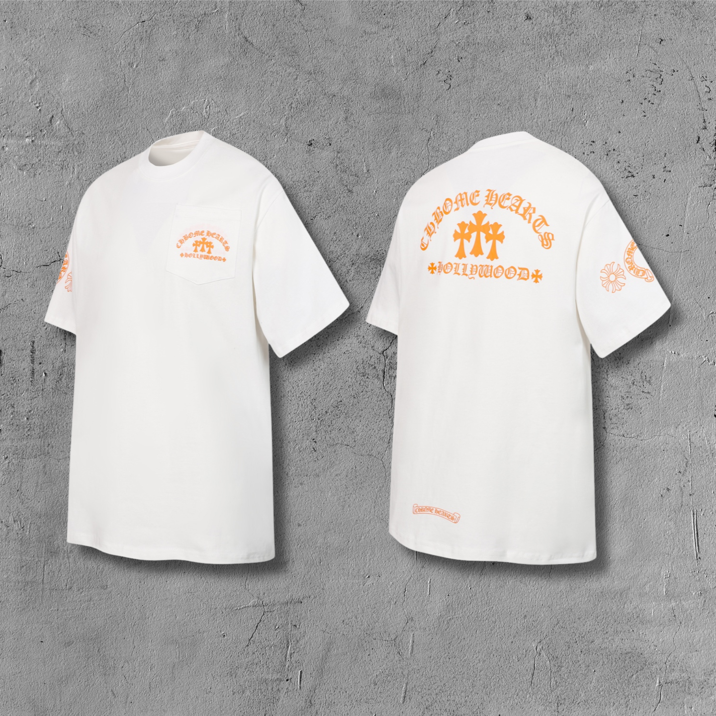 Hollywood Cross Logo Pocket White T-Shirt™