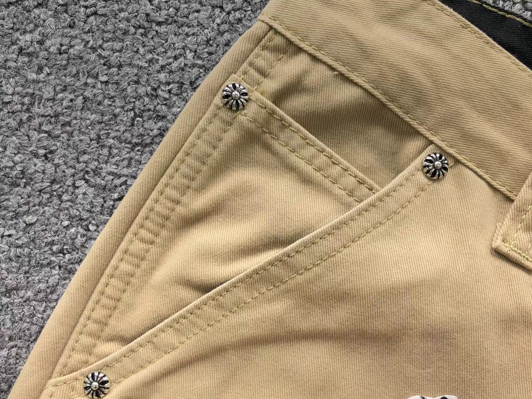 Pink & Checkered Cross Patch Beige Carpenter Pants™