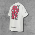 Ornate Pink Dagger Typography White T-Shirt™