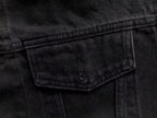 Lightning Bolt Patch Black Denim Jacket™