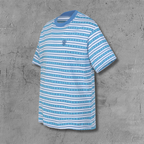 Blue Stripe Cross Pattern T-Shirt™
