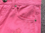 Double Pink Cross Patch Pink Denim Jeans™