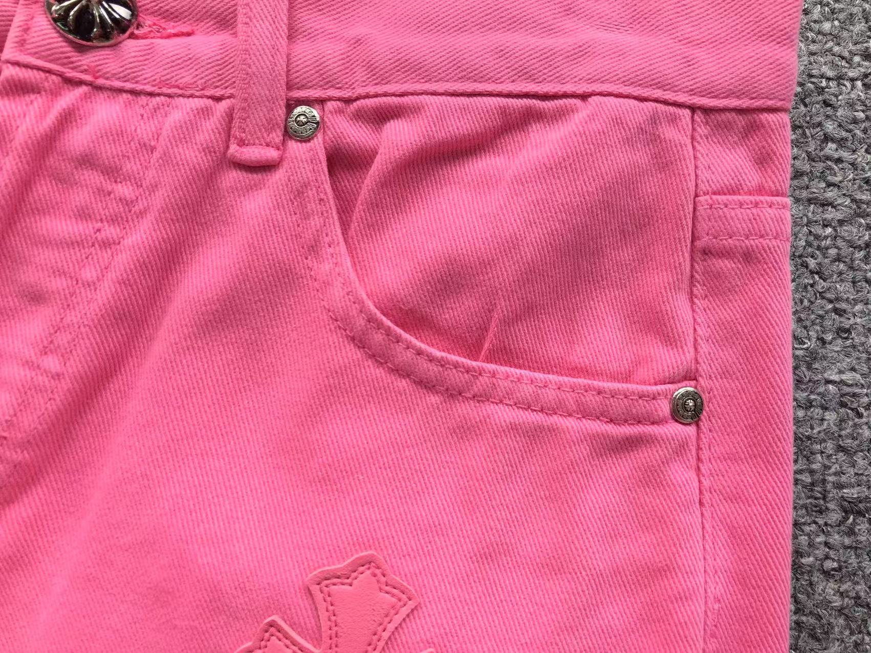 Double Pink Cross Patch Pink Denim Jeans™