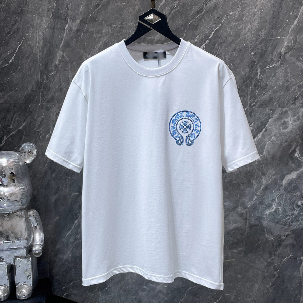 Blue Horse Shoe Logo White T-Shirt™