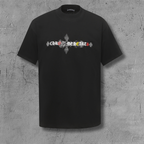 Ornate Multicolor Cross Cluster Black T-Shirt™